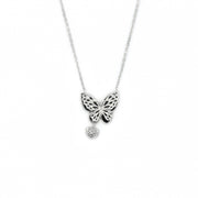 Butterfly Heart Drop Necklace