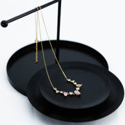 Pink Teardrops Necklace